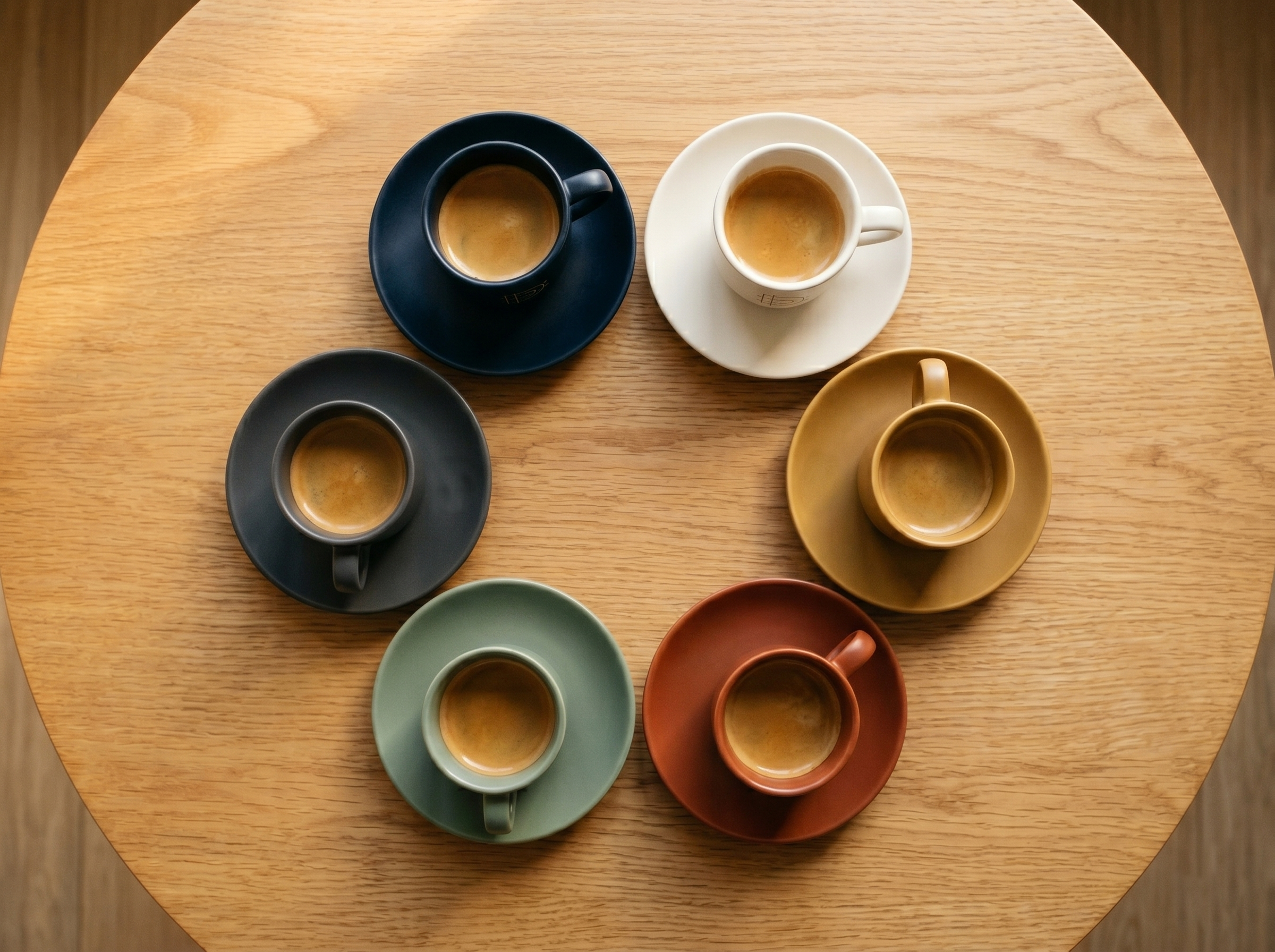 Deva Real Estate team — coffee cups arranged in a circle